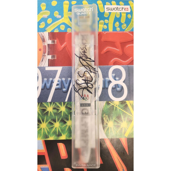 Swatch watch OLYMPIC ATHLETES USA With hand signed autographs new old stock